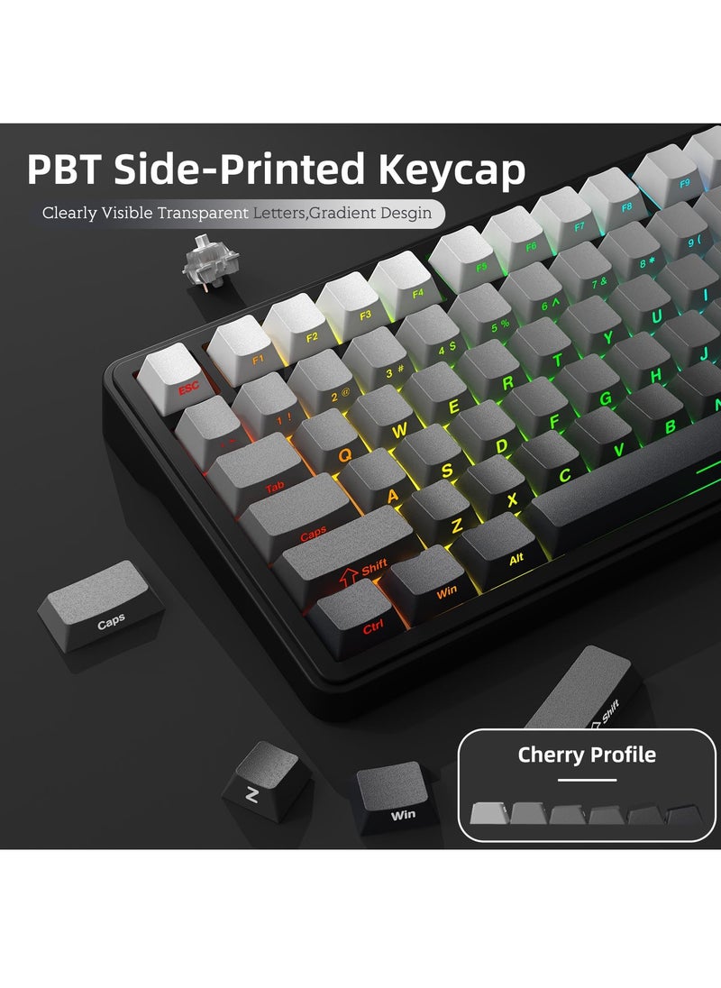 X85 Tri-mode Gasket 75% Mechanical Keyboard with CNC Knob, 5-Layer Padding, Hot Swappable, RGB Backlight