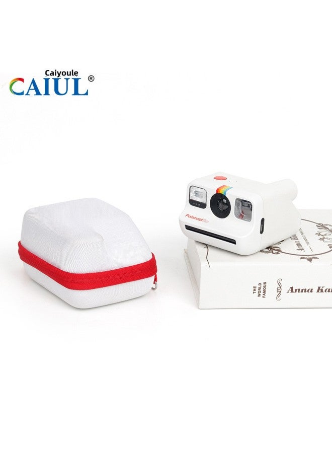 Anti-scratch And Anti-drop Strap EVA Hard Case Red And White Photo Bag Polaroid GO Special Fit Storage Bag-Color:White  - Image 2