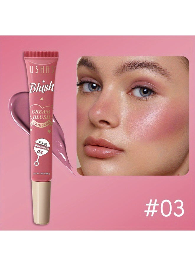 Ushas 4-color Liquid Blush Eye Shadow Explosion Models Lip And Cheek Dual-use Repair Natural Fine Flash Highlights - Image 1