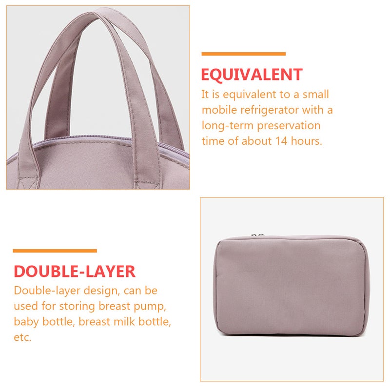 2 pcs Baby Bottle Tote Bag Polyester Zipper Storage Bag Keeping Bag - Image 5