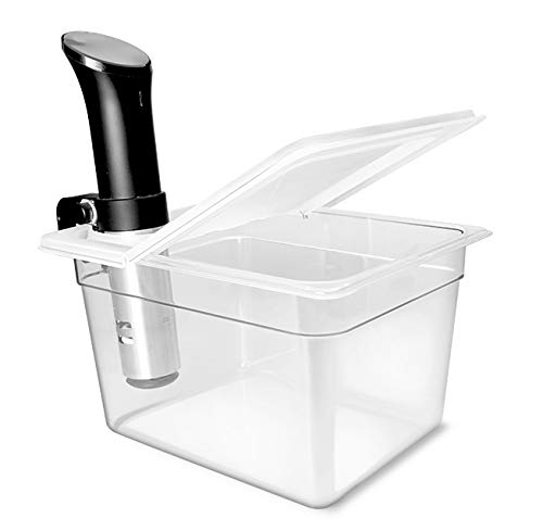 Everie Sous Vide Container 12 Quarts with Universal Collapsible Hinged Lid, Compatible with All Anova Models, Joule, Wancle, Instant Pot and Other Cookers, EVC-TY-PP - Image 1