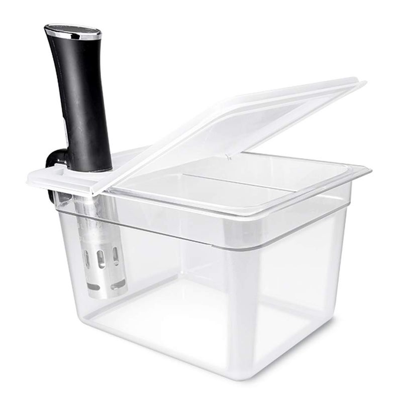 Everie Sous Vide Container 12 Quarts with Universal Collapsible Hinged Lid, Compatible with All Anova Models, Joule, Wancle, Instant Pot and Other Cookers, EVC-TY-PP - Image 4