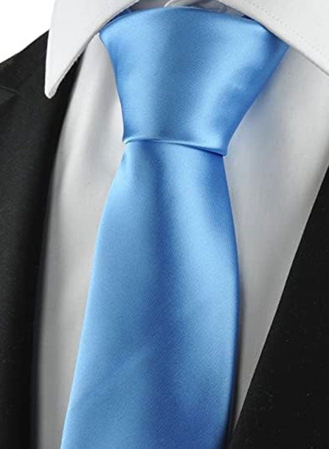 HAWAWA Men's Ties Polyester Solid Pure Color 6CM Plain Slim Necktie Skinny Neck Ties For Men - Image 5