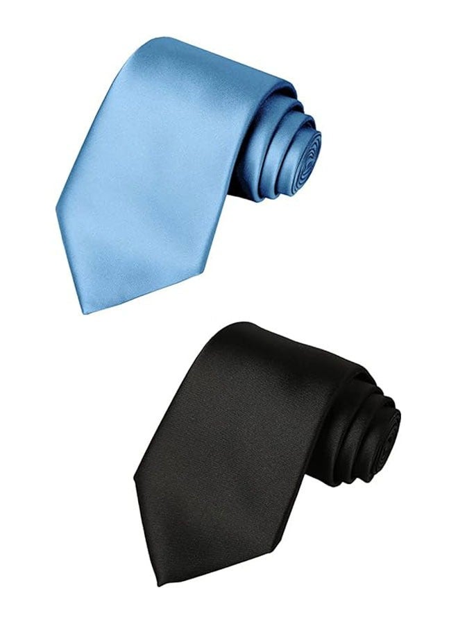 HAWAWA Men's Ties Polyester Solid Pure Color 6CM Plain Slim Necktie Skinny Neck Ties For Men - Image 1