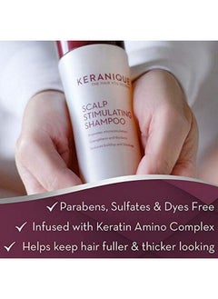 Keranique Scalp Replenishing Keratin Shampoo Damage Control For Thinning Hair Hair Growth | Keratin Amino Complex Free Of Sulfates Dyes And Parabens 8 Fl Oz  - Image 5
