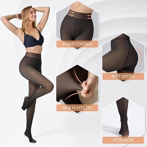 Klassik Original Premium Fleece Leggings for Women | Winter Warm High-Waist Woolen Stretch Leggings & Thermal Stockings | Soft, Comfortable & Ultra-Warm Winter Wear | Size XL - Image 5