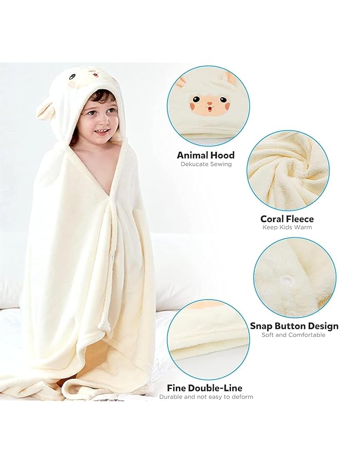 X spring Hooded Towels 90X150Cm Rabbit Design Highly Absorbent Bathrobe Premium Beach Or Bath Towel Ultra Soft Baby Bath Towel Hooded Towel Suitable For Kids 3 12 Years - Image 2