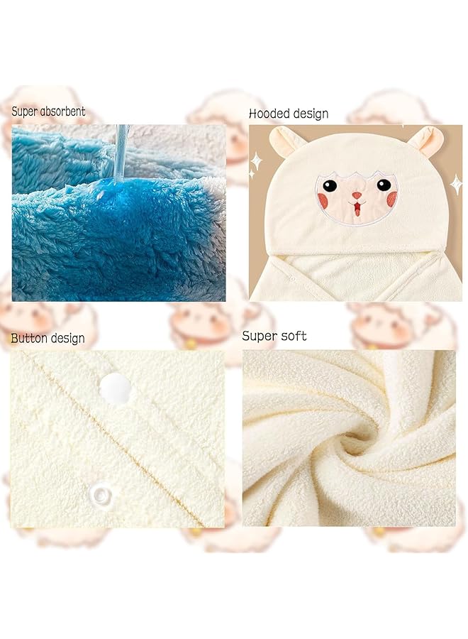 X spring Hooded Towels 90X150Cm Rabbit Design Highly Absorbent Bathrobe Premium Beach Or Bath Towel Ultra Soft Baby Bath Towel Hooded Towel Suitable For Kids 3 12 Years - Image 4