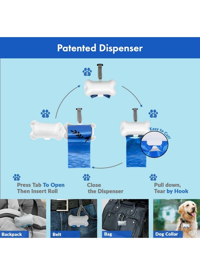 Gorilla Supply - GORILLA SUPPLY 1000 Dog Poop Waste Bags with Dispenser and Leash Tie, 9" x 13", Blue, 1000 Count - Image 1