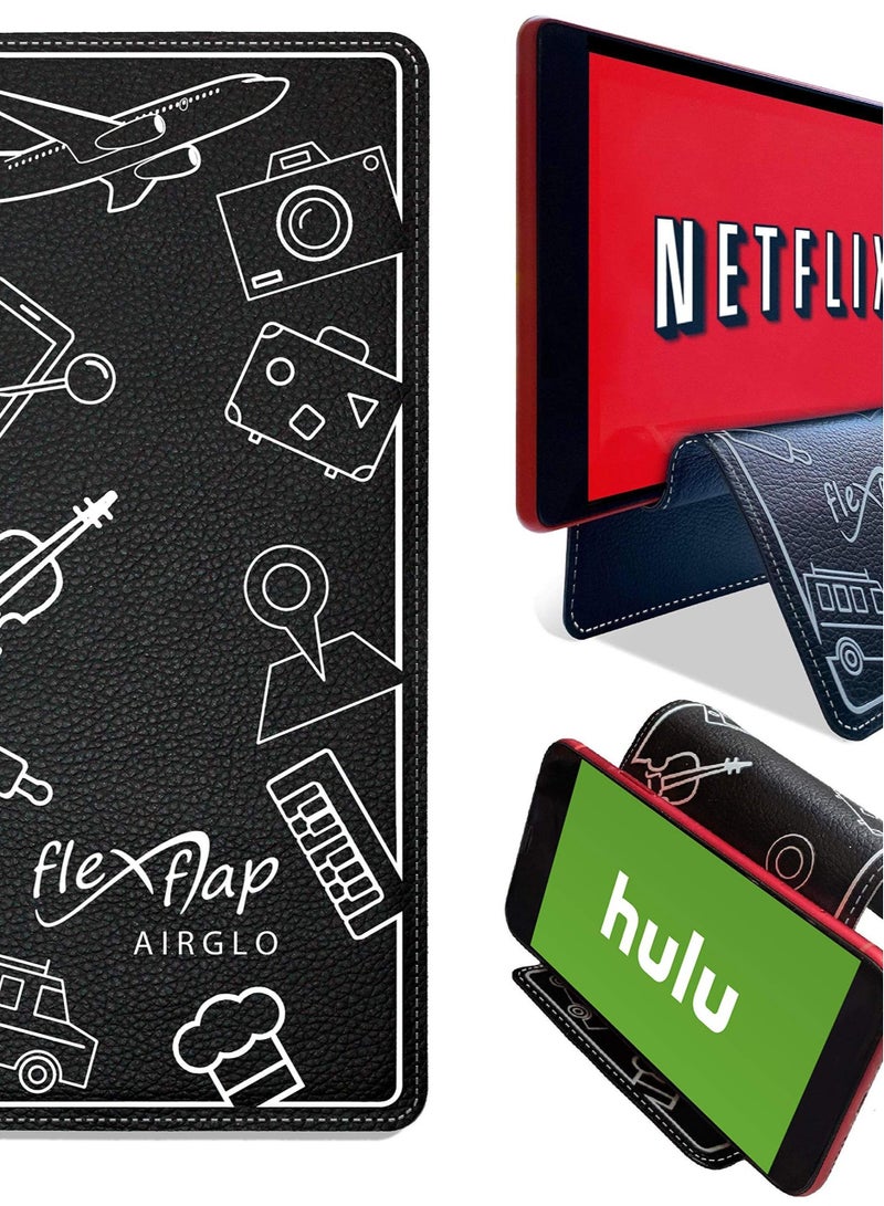 Captaintech Must-Have Airplane Travel Essentials: Flex Flap Cell Phone Holder & Tablet Stand, Stay Organized and Entertained In-Flight and On-the-Go! - Image 1