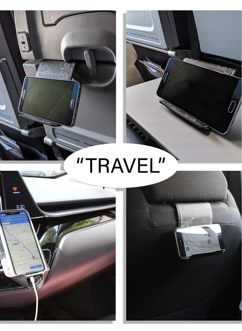 Captaintech Must-Have Airplane Travel Essentials: Flex Flap Cell Phone Holder & Tablet Stand, Stay Organized and Entertained In-Flight and On-the-Go! - Image 3