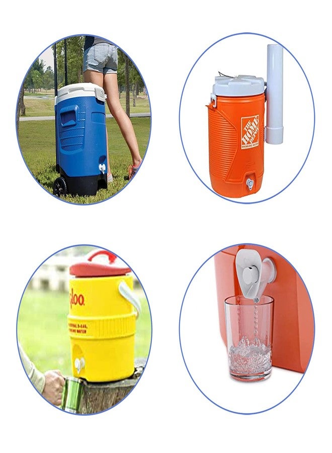 ماكسمورال مبرد مياه ماكسمورال، 4 قطع، صنبور مياه بزر ضغط أبيض، متوافق مع صمام تبريد جوت من رابرميد - Image 5