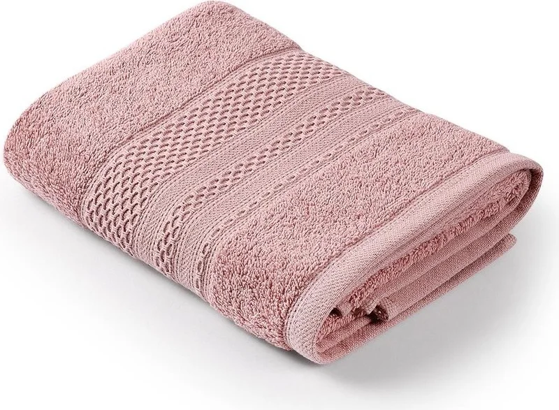 Bluenity Softy - Set of 2 Cotton Hand/Face Towels 50 x 90 cm Pink