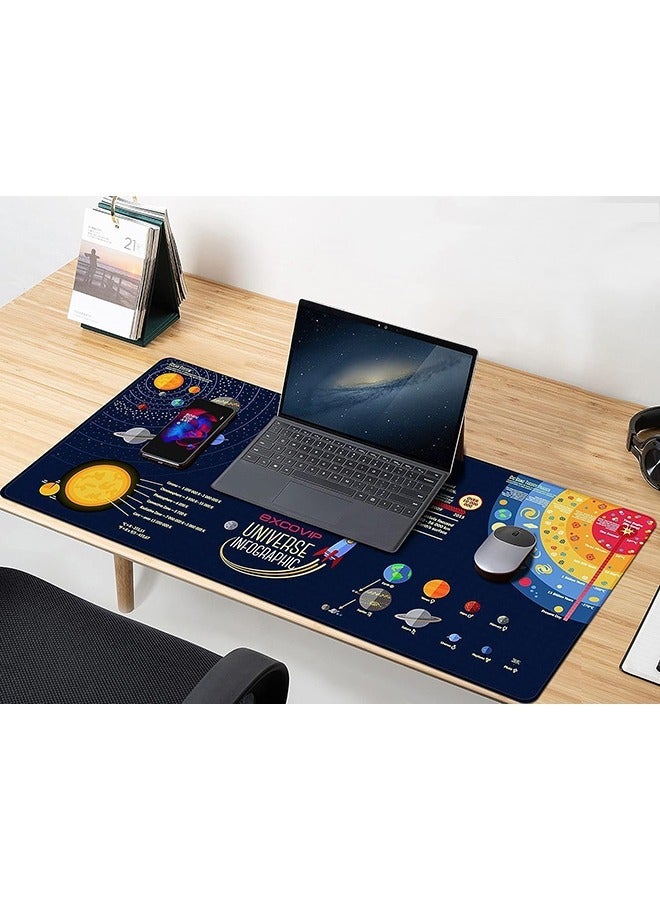 general Extended Gaming Mouse Pad XXL,Anti-Skid Mousepad Large Keyboard Mouse Pad Desk Mat with Stitched Edges (900x400mm,Planet) - Image 2