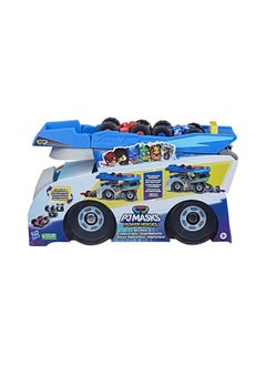 Power Heroes Hero Hauler Truck Playset with 2 Duo Racer Superhero Toy Cars, Preschool Toys for Kids 3 Years and Up