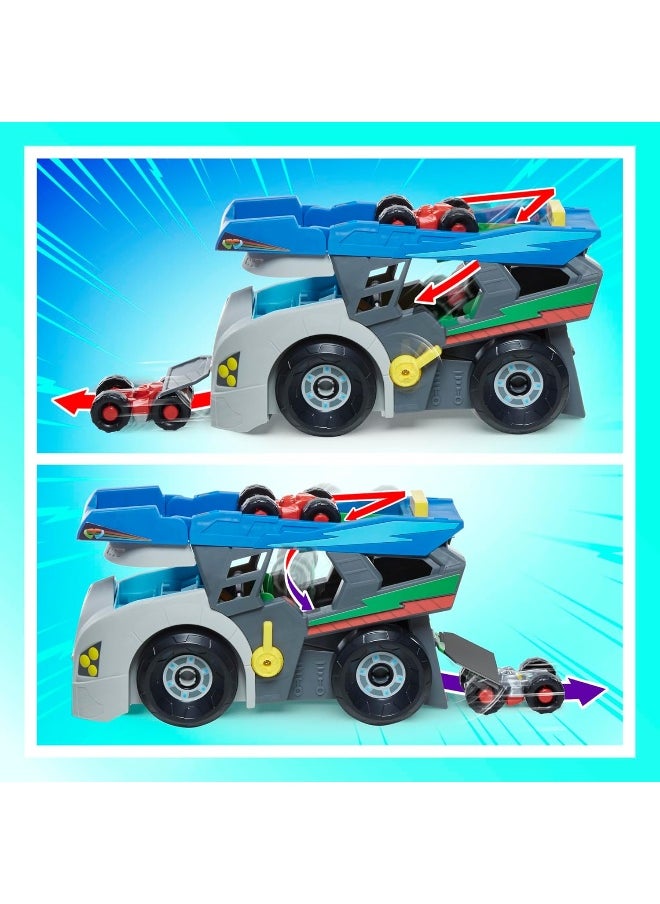 PJMASKS - Power Heroes Hero Hauler Truck Playset with 2 Duo Racer Superhero Toy Cars, Preschool Toys for Kids 3 Years and Up - Image 1