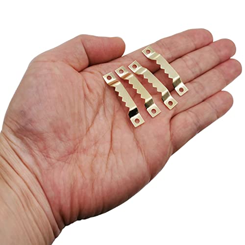 GUSSKER Sawtooth Picture Hangers, 50 pcs Small Picture Hanging Hook, Gold Picture Hangers with Screws Picture Hang Solutions, Picture Hanging Hardware for Paintings, Photos Frame, Artwork, Home Decor, Clock - Image 3