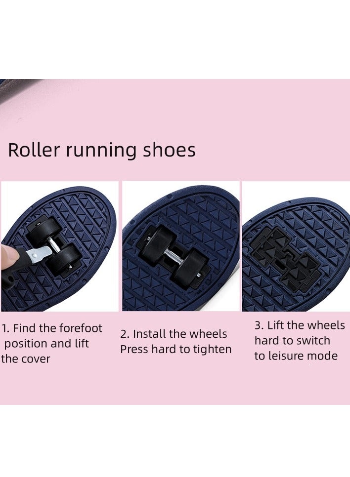 JAKTK boys and girls double wheel flying shoes with wheels  - Image 3