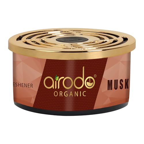 Airodo One Musk Organic Car Perfume, Strong Fiber Air Freshener to Freshen'up Your Car - Car Accessories interior car perfumes and fresheners (50g with 2 Refill) - Image 1