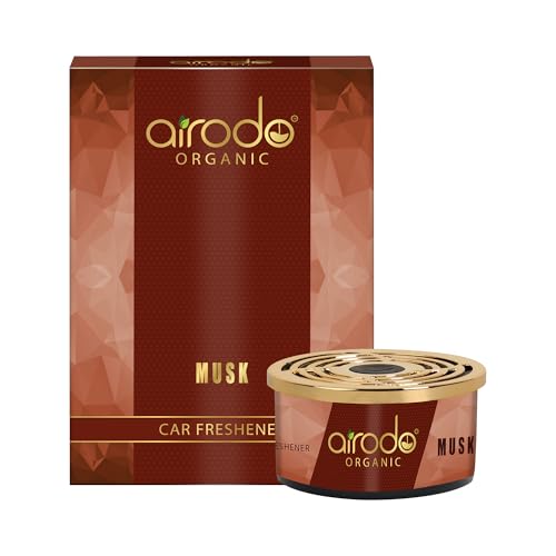 Airodo One Musk Organic Car Perfume, Strong Fiber Air Freshener to Freshen'up Your Car - Car Accessories interior car perfumes and fresheners (50g with 2 Refill) - Image 2