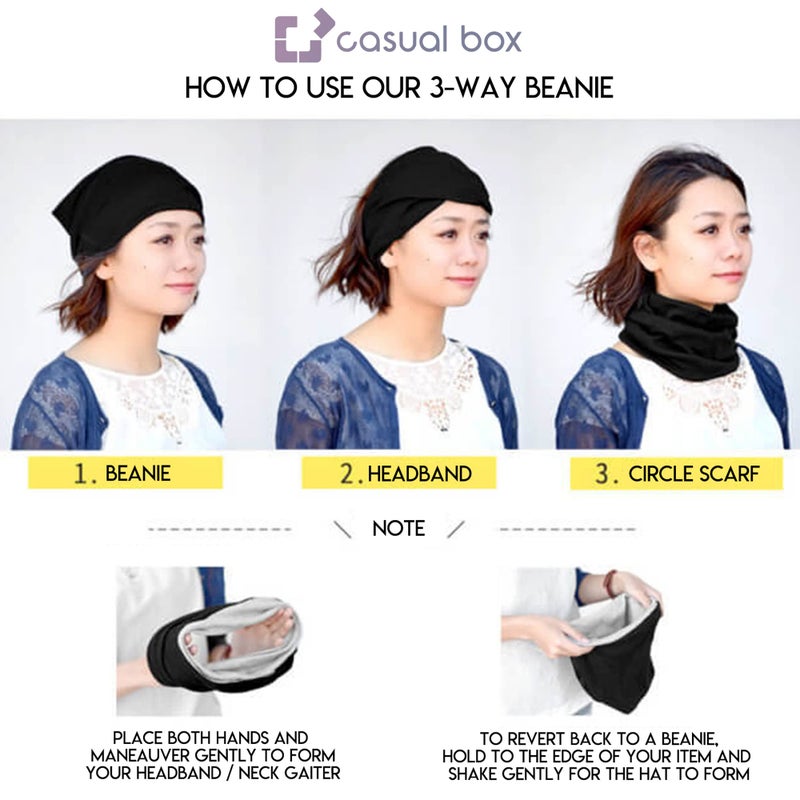 CHARM Mens Summer Beanie Headband - Slouchy Hat Womens Cap Neck Gaiter Head Band Terracotta Brown - Image 5