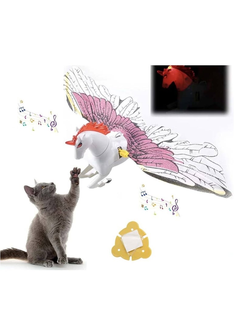 AROAQ Flying Bird Cat Toy, Imitation Pegasus Hanging Door Cat Interactive Toy, Automatic Pegasus Flying Bird, Simulation Bird Interactive Cat Toy For Indoor Cats,(Pegasus Audio Model Without Battery) - Image 2