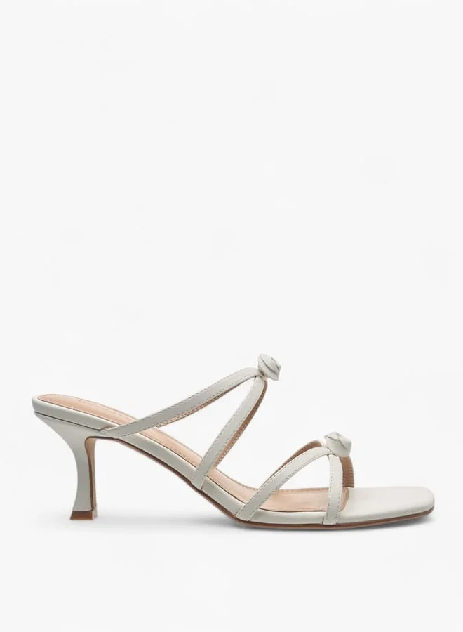 Celeste Womens Embellished Slip-On Sandals With Kitten Heels