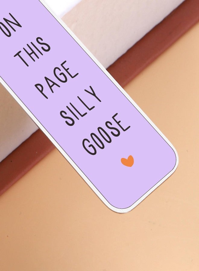 KINMES Funny Silly Goose Book Marks for Reading Women Men, Book Lovers Gifts for Women, Purple Metal Bookmark, Book Accessories, Goose Themed Gifts, Christmas Book Club Gifts for Bookish Bookworm Nerd - Image 5