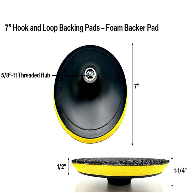 MLD MLD 7 Hook Loop Self Adhesive Backing Pads Shank for Sanding Disc Drill BPMP106 7inchPlastic Pack of 1  - Image 2
