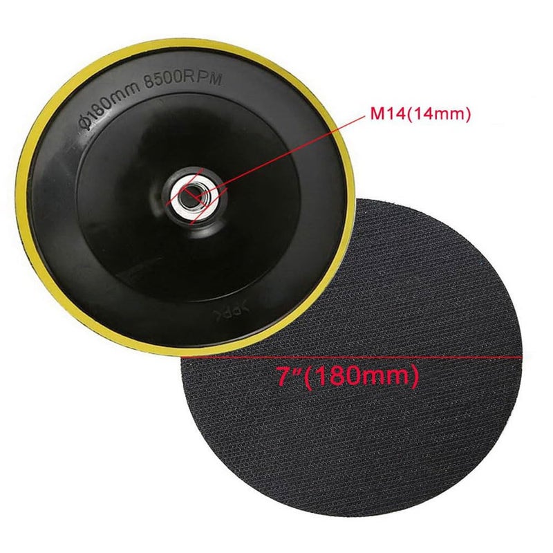 MLD MLD 7 Hook Loop Self Adhesive Backing Pads Shank for Sanding Disc Drill BPMP106 7inchPlastic Pack of 1  - Image 3