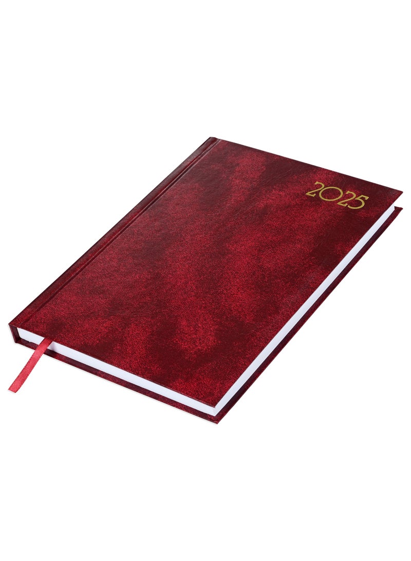 FIS FIS Diary 2025 English (Saturday & Sunday Combined) A5, Maroon - FSDI90E25MR  - Image 1