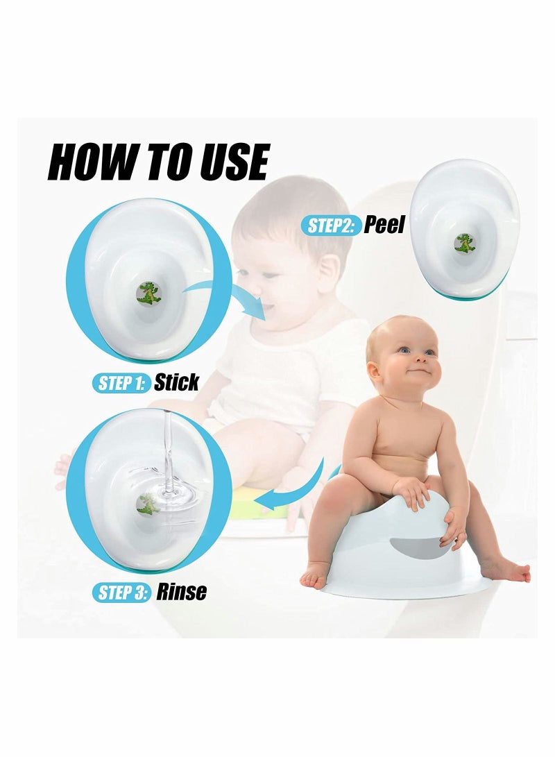 SYOSI 10pcs Potty Training Seat Magic Sticker Animal Theme Toddler Potty Training Toilet Color Changing Sticker Toilet Potty Magic Reveal Stickers Magic Potty Targets Color Changing for Toddlers Kids - Image 2
