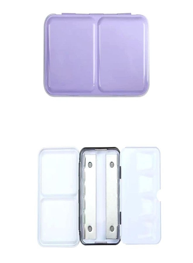 Aliotech Travel Artist Empty Watercolor Tins Box Palette Paint Case,Small Colorful Tin with 12 Pcs Half Pans (Purple) - Image 1