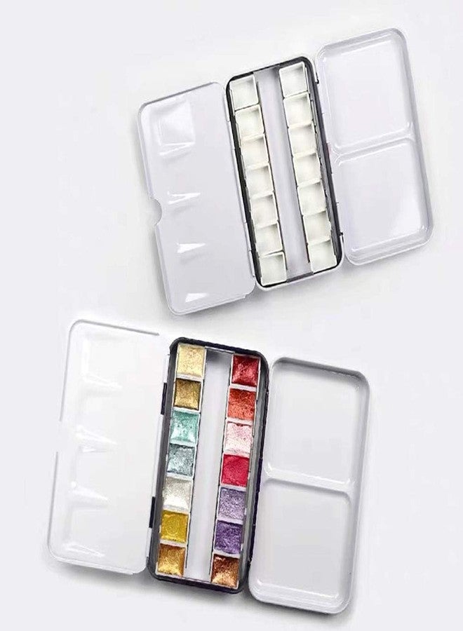 Aliotech Travel Artist Empty Watercolor Tins Box Palette Paint Case,Small Colorful Tin with 12 Pcs Half Pans (Purple) - Image 3
