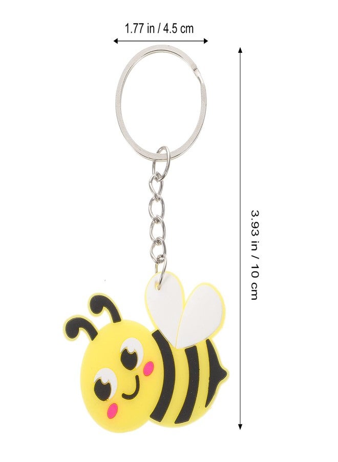DEARMAMY 24pcs Bee Keychain Charm Funny Backpack Key Chains for Car Decorations Metal Pendant Bee Party Supplies Bag Hanging Decoration - Image 2
