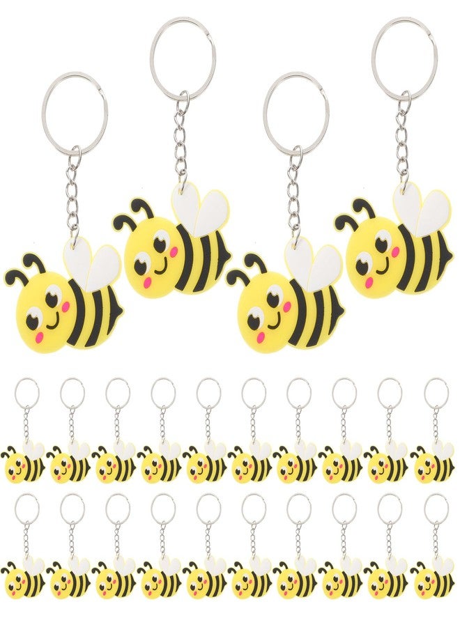 DEARMAMY 24pcs Bee Keychain Charm Funny Backpack Key Chains for Car Decorations Metal Pendant Bee Party Supplies Bag Hanging Decoration - Image 1