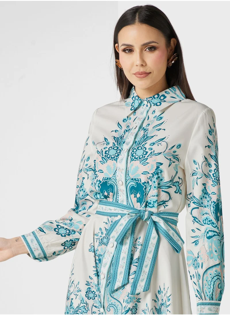 Khizana Abstract Print Dress