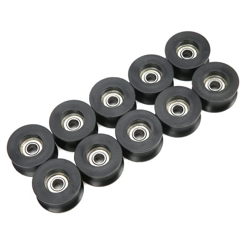 10Pcs Roller Bearing Deep UShaped Groove Nylon Coated Pulley Guide Rail Wheel 608ZZ - Image 5