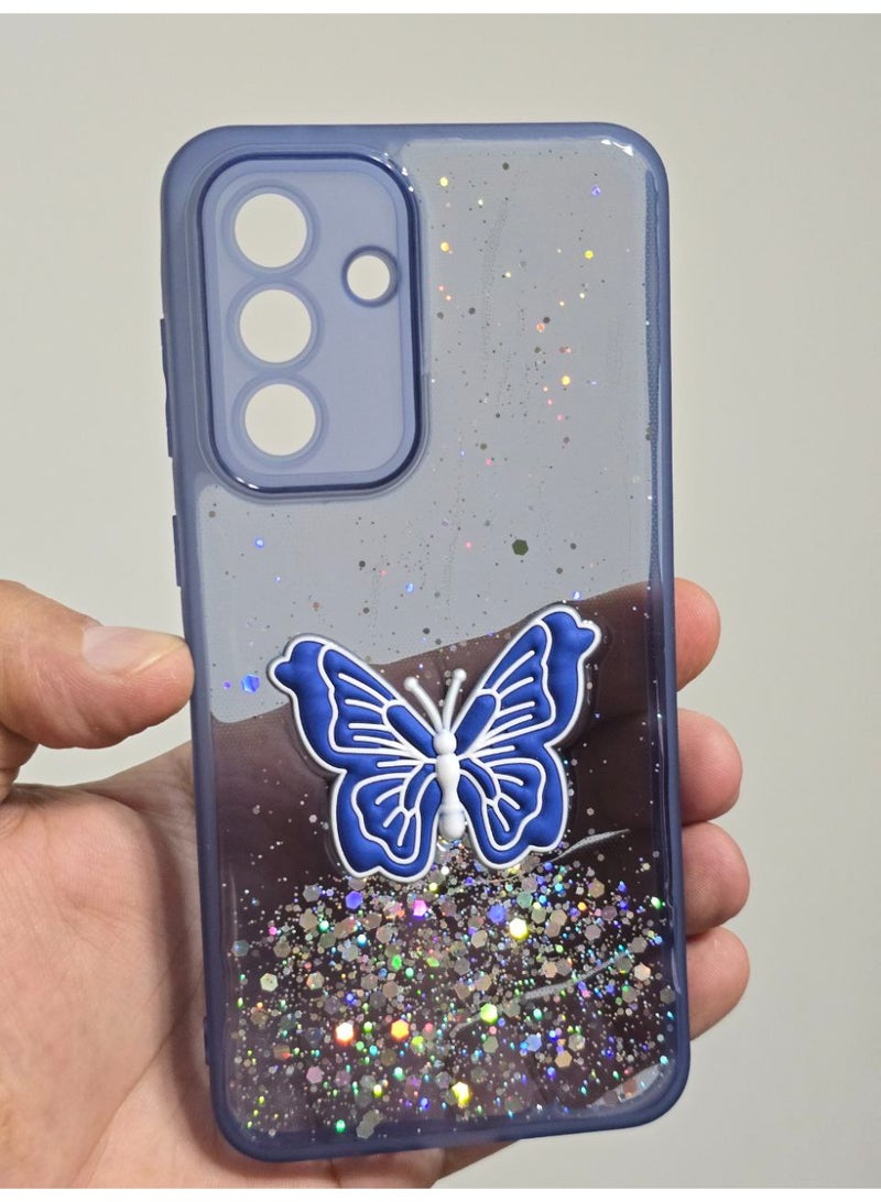 غطاء خلفي عليه فراشة متوافق مع هاتف سامسونج جلاكسي A56 - Image 1