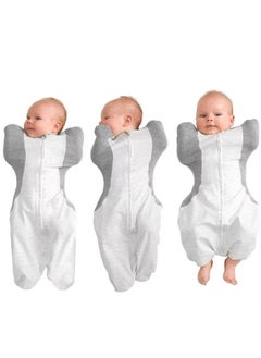 KIDIRA Swaddle for Newborns, Baby Swaddles 1-3 Months 5-13lb, Arms Up Swaddle 1-3 Months Newborn with Moisture-Wicking Fabric, Promotes Healthy Hip Development, 2-Way Zipper & Foot Buttons, 1Pack