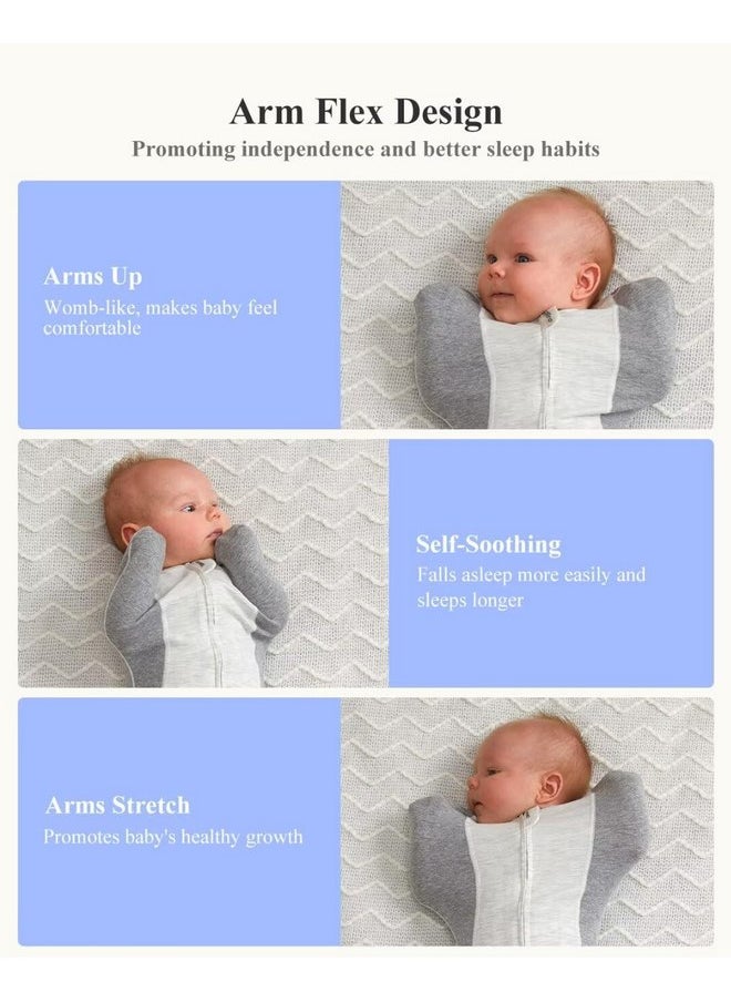 KIDIRA - KIDIRA Swaddle for Newborns, Baby Swaddles 1-3 Months 5-13lb, Arms Up Swaddle 1-3 Months Newborn with Moisture-Wicking Fabric, Promotes Healthy Hip Development, 2-Way Zipper & Foot Buttons, 1Pack - Image 1
