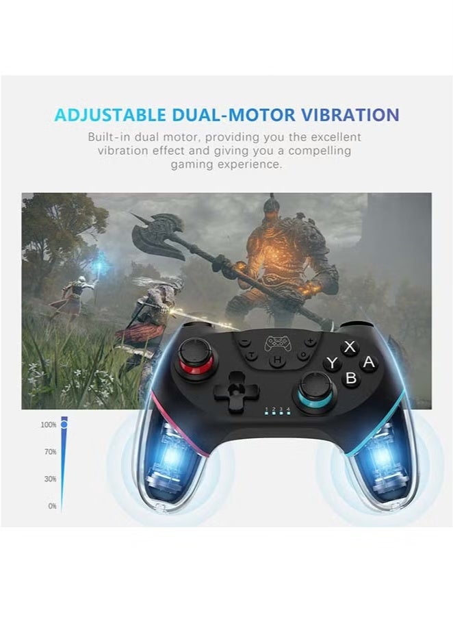 Sakulight وحدة تحكم سويتش، وحدة تحكم لاسلكية احترافية متوافقة مع نينتندو سويتش، عصا تحكم لوحة ألعاب لاسلكية مع وظيفة قابلة للبرمجة (إصدار مطور 2024) - Image 3