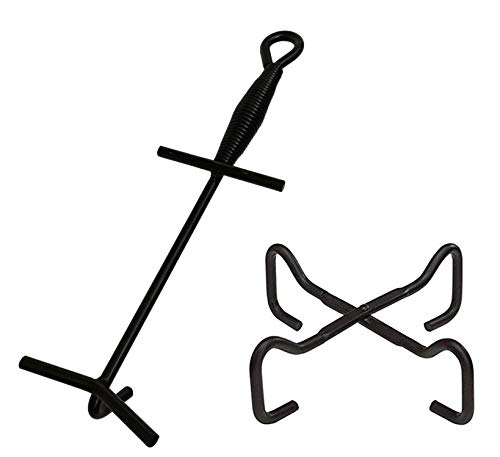 DELSbbq Folding Finish Camp Dutch Oven Lid Stand and Camp Cast Iron Dutch Oven Lid Lifter - Image 1