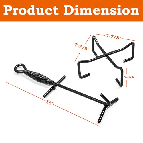 DELSbbq Folding Finish Camp Dutch Oven Lid Stand and Camp Cast Iron Dutch Oven Lid Lifter - Image 2