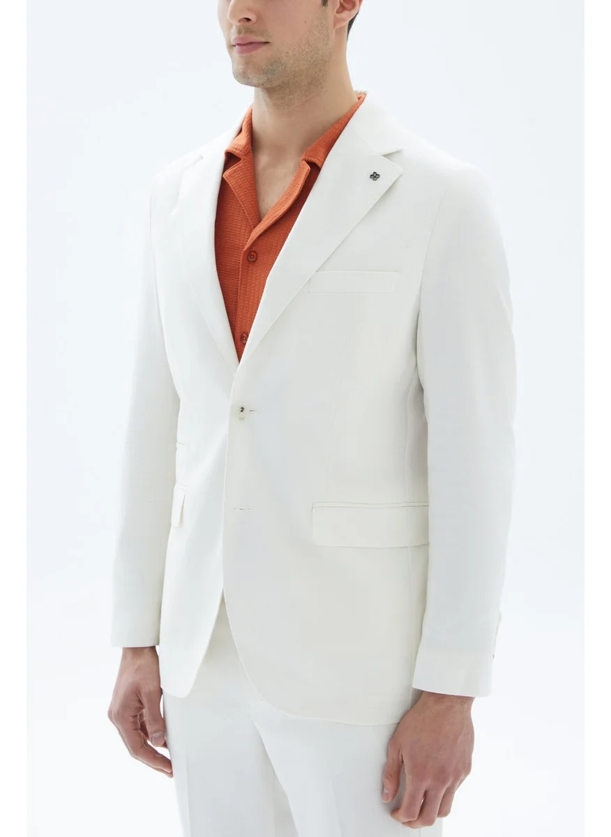 وي كرييت White Textured Classic Blazer By WECRE8