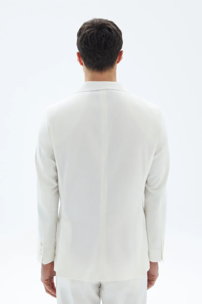 وي كرييت White Textured Classic Blazer By WECRE8
