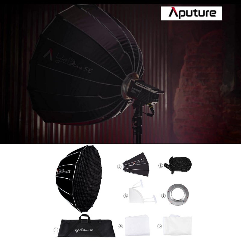 Aputure Aputure Light Dome SE 85cm Portable Softbox Flash Diffuser for Amaran 100D/X 200D/X 600DPro 300D II 300X 120D II Bowens Mount LED Light  - Image 2