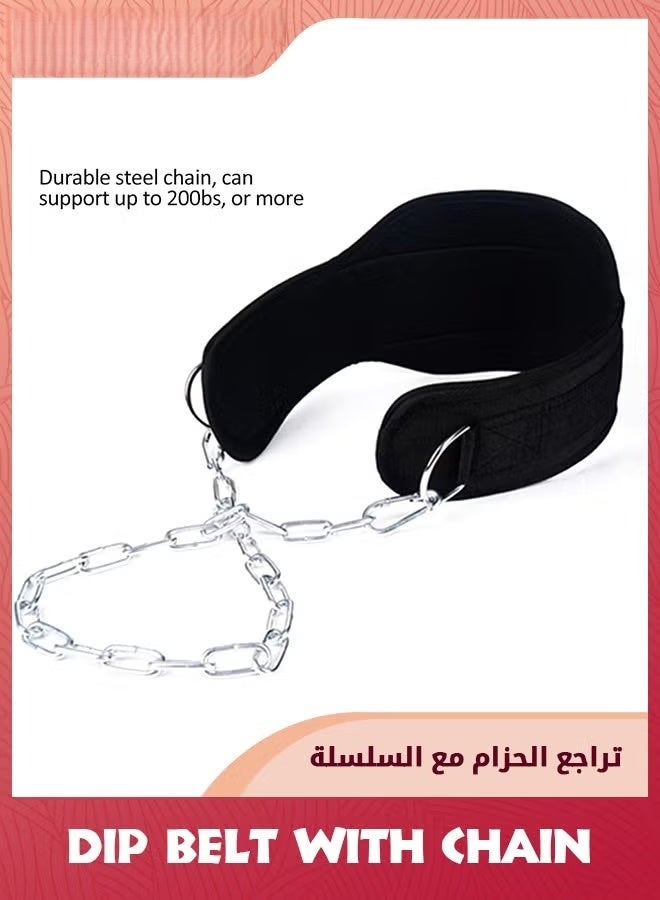 الرياضة الغمر حزام مع سلسلة,حزام رفع الوزن ثقيل الواجب للرجال والنساء,دعم الظهر الرفع القوي,قسط سحب حزام لرفع الوزن الرياضة الغمر,حجم واحد يناسب جميع حزام الوزن - Image 2