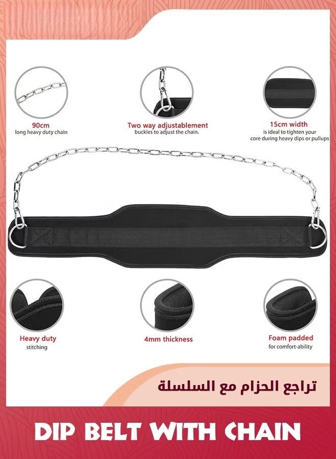 الرياضة الغمر حزام مع سلسلة,حزام رفع الوزن ثقيل الواجب للرجال والنساء,دعم الظهر الرفع القوي,قسط سحب حزام لرفع الوزن الرياضة الغمر,حجم واحد يناسب جميع حزام الوزن - Image 3