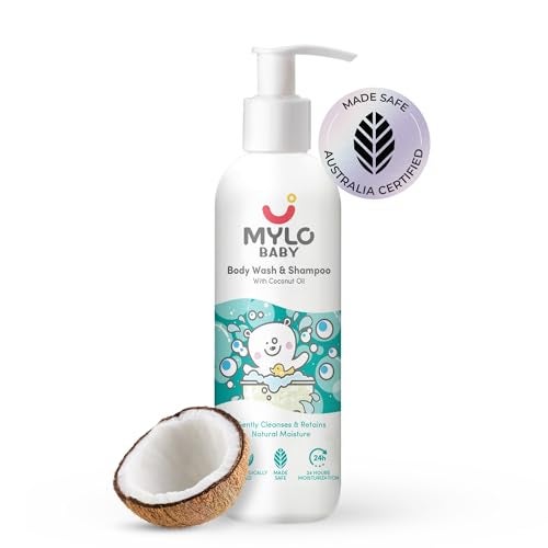 Mylo Baby Body Wash and Shampoo 200 ml | Gentle Cleansing Head-to-Toe | Tear Free Formulation | Made Safe Certified | Dermatologically Tested - Image 1